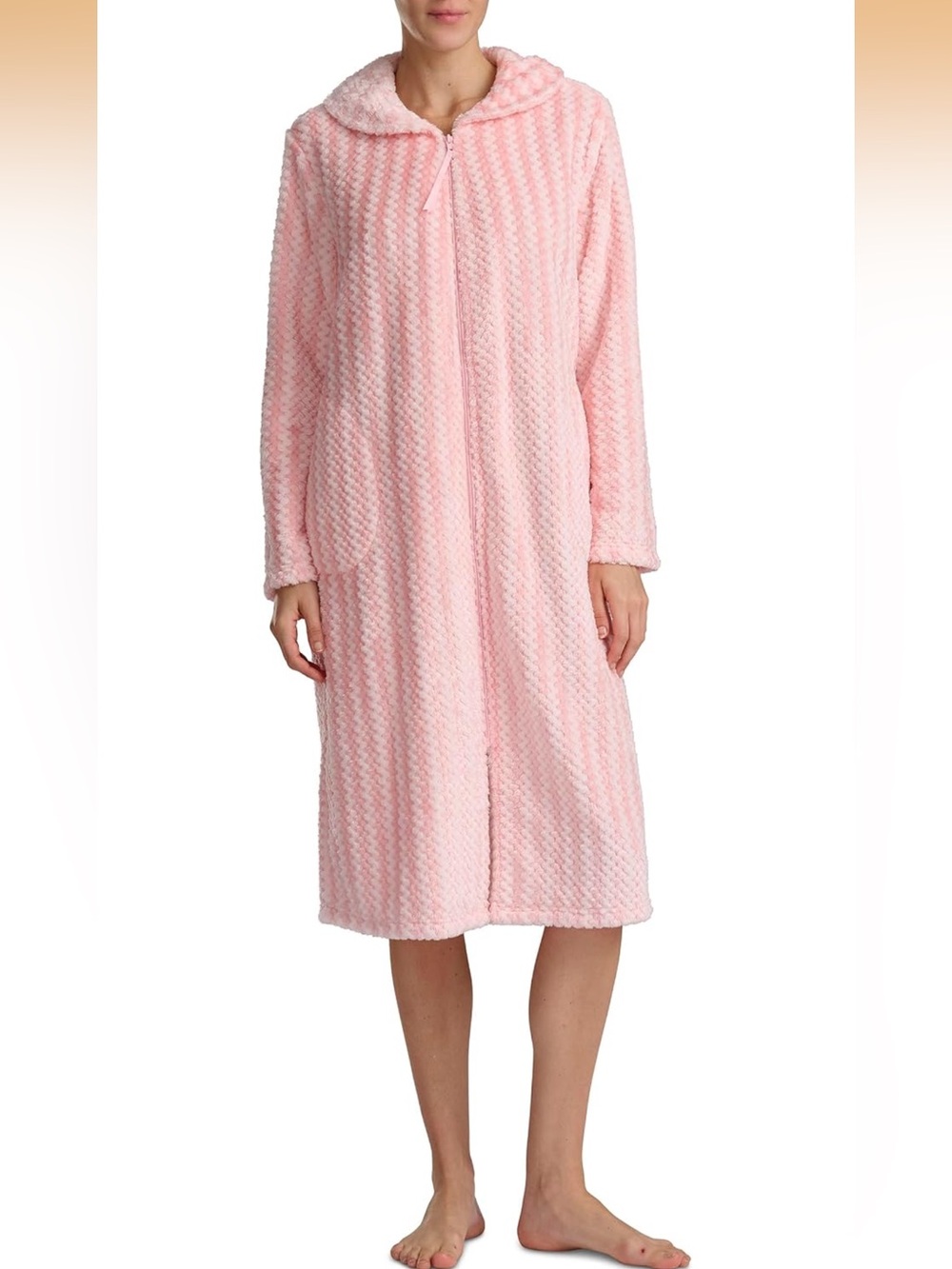 Karen Neuburger Women's Long Sleeve Shawl Collar Zip Robe PS. 556/DC2-3:v